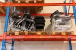Parti med 35 stk. Svarte plaststoler