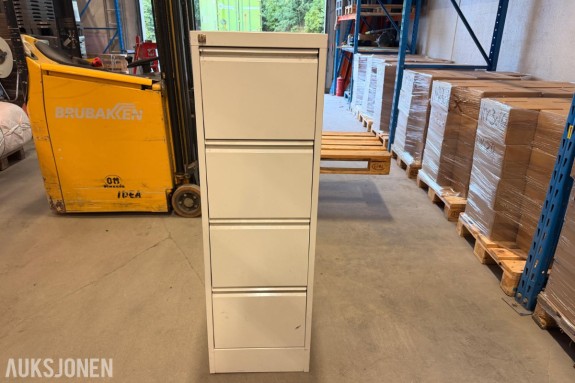 Låsbart arkivskap med 4 skuffer ok