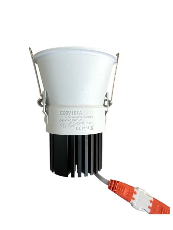 60 stk LED Downlights ECOVISTA – 15W IP65 (2700–3200K)