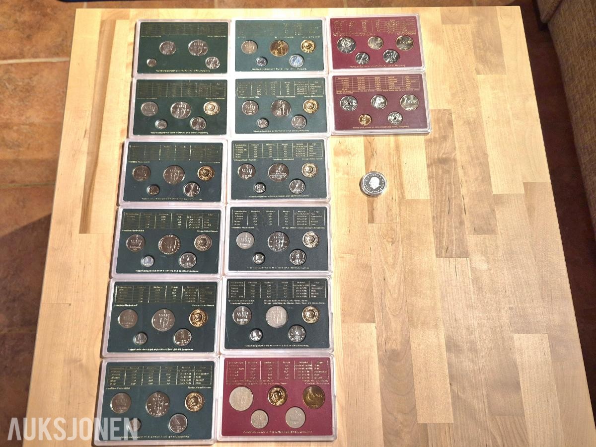 Norges bank-Myntsett samling-OL94 Sølv 1983-1995,2003