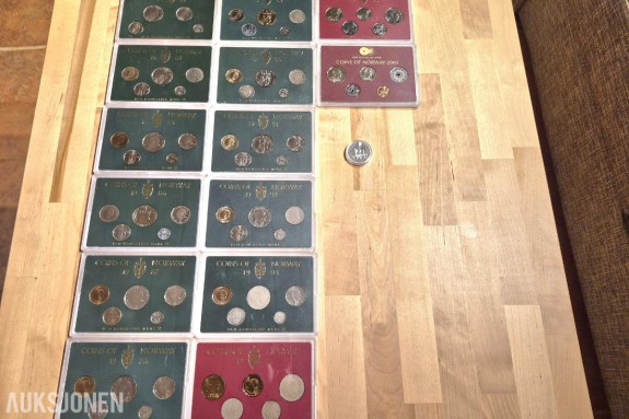 Norges bank-Myntsett samling-OL94 Sølv 1983-1995,2003