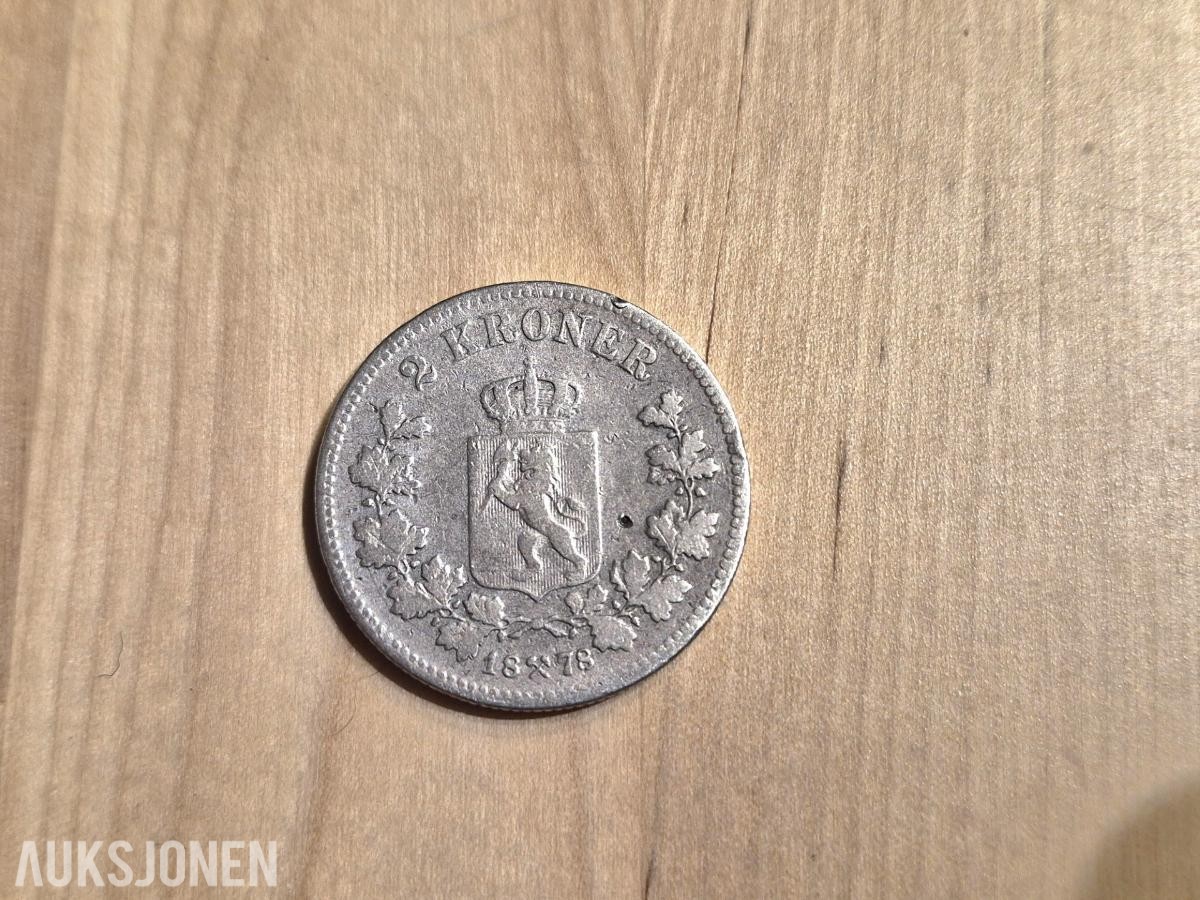 Norges bank-Myntsett samling-2kr 1878 Sølv, 1982-2000