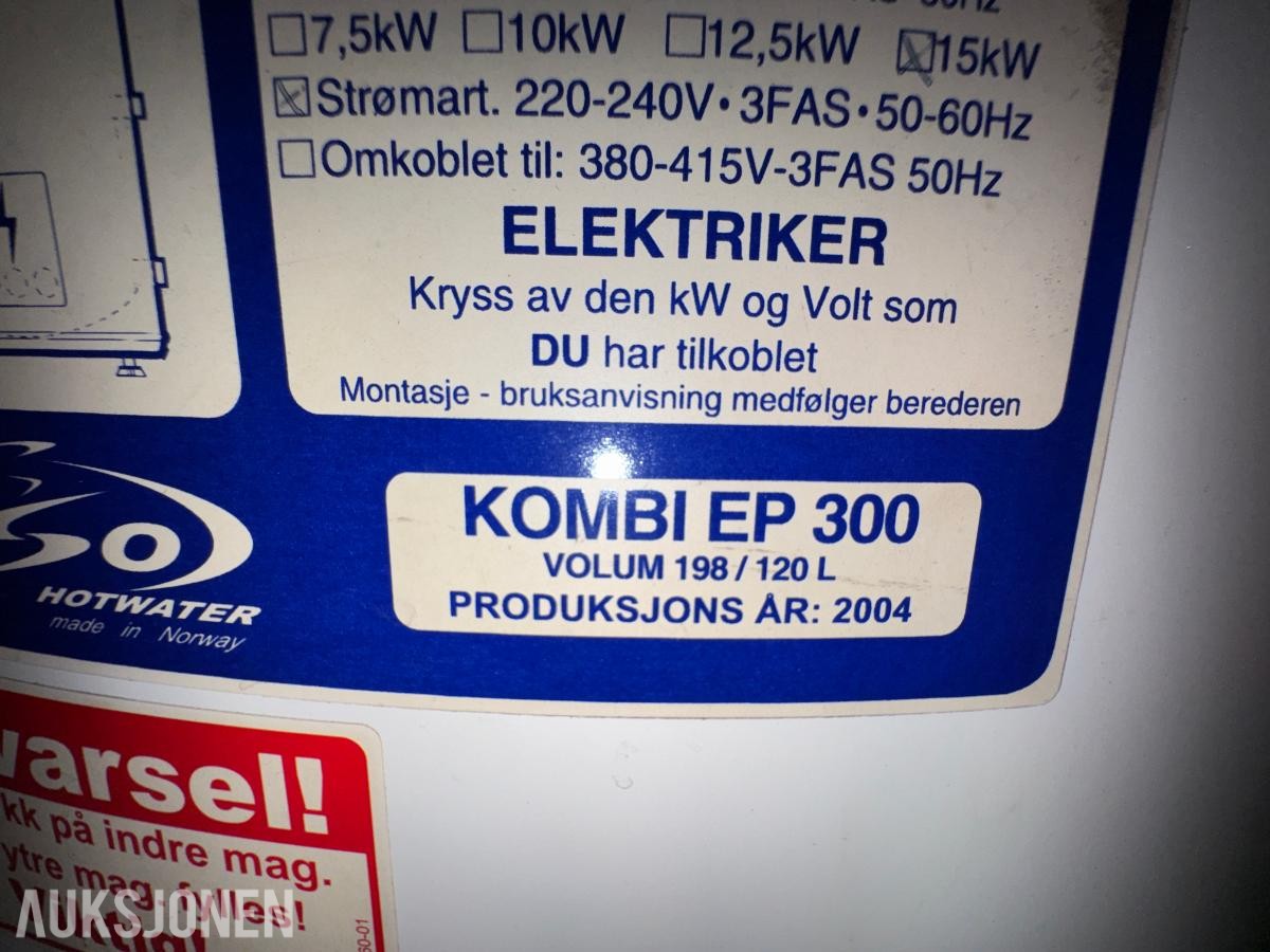 2004 Buderus Logano G115 / OSO Kombi EP 300 oppvarming