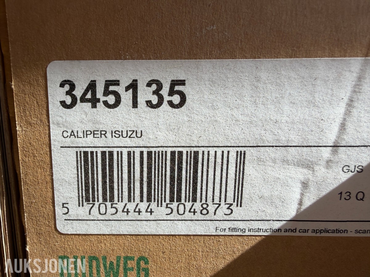 ISUZU – VARELAGER MED NYE BREMSEDELER