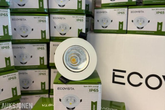 60stk 10w Ecovista Dimbare Led Spotter WHITE! Helt nye moderne og kvalitets Led spotter! Ecovista