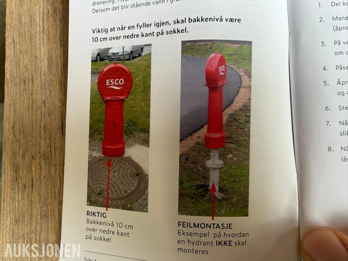 Ulefos ESCO brannhydrant S-2 rød