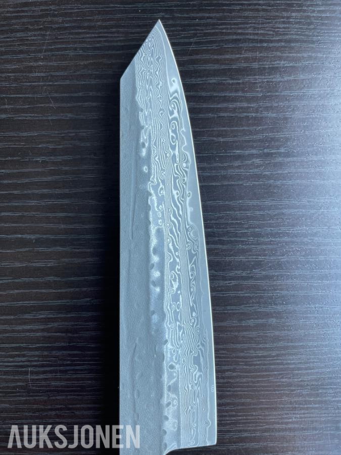 48 TIMERS AUKSJON - Senko Damaskus Kiritsuke + Sashimi-kniv