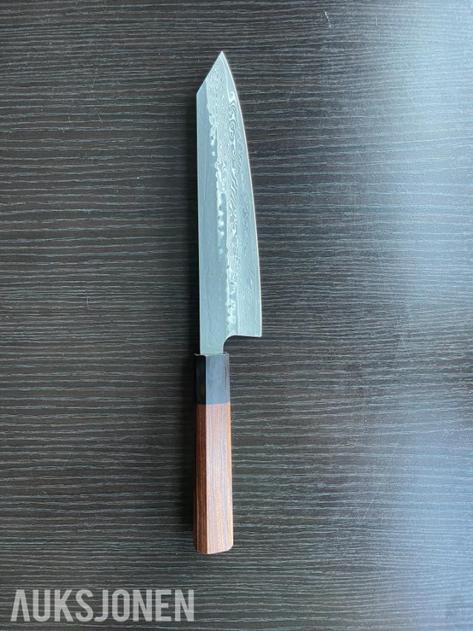 48 TIMERS AUKSJON - Senko Damaskus Kiritsuke + Sashimi-kniv
