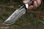 48 TIMERS AUKSJON - Damaskus Jaktkniv + Slipestein