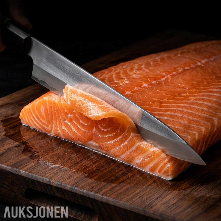 48 TIMERS AUKSJON - Senko 67-lags Damascus 2-delt knivsett + Sashimi-kniv