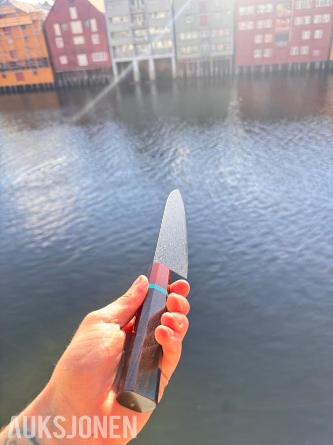 48 TIMERS AUKSJON - Senko 67-lags Damascus 2-delt knivsett + Sashimi-kniv