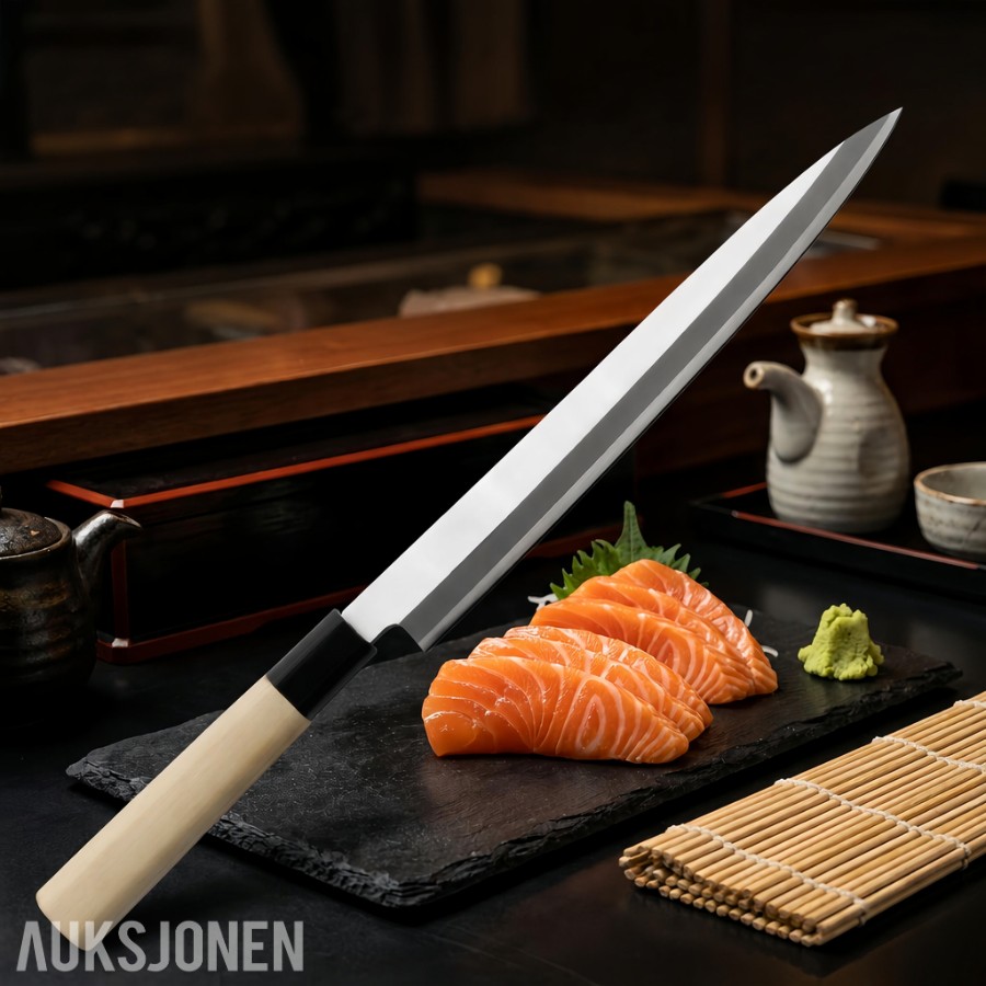 48 TIMERS AUKSJON - Senko 67-lags Damascus 2-delt knivsett + Sashimi-kniv