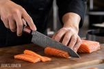 48 TIMERS AUKSJON - Senko 67-lags Damascus 2-delt knivsett + Sashimi-kniv