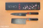 48 TIMERS AUKSJON - Senko 67-lags Damascus 2-delt knivsett + Sashimi-kniv