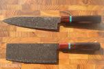 48 TIMERS AUKSJON - Senko 67-lags Damascus 2-delt knivsett + Sashimi-kniv
