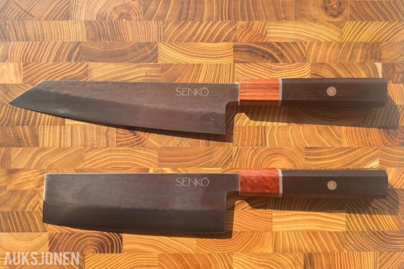 48 TIMERS AUKSJON - Senko MASTER CHEF TRIO: KIRITSUKE & NAKIRI + Sashimi-kniv